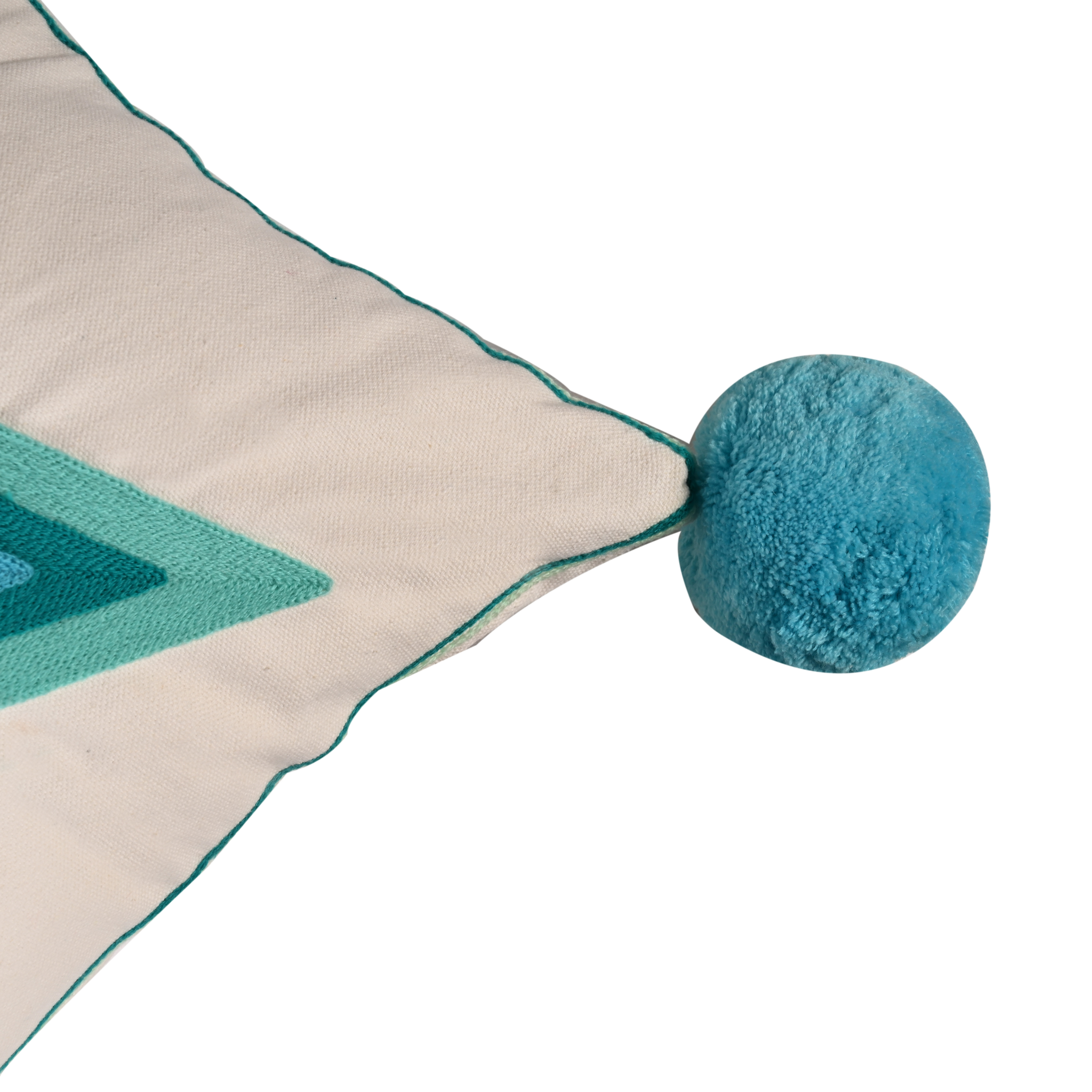 Blue Star Embroidered cushion cover