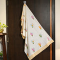 Pink Lemon Blue elephants and palm-tree motifs with navy geometric border towel photo 1