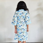 Kids Cotton Waffle Bathrobe – Blue Elephant & Palm Tree Print | Pink Lemon - image 25