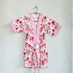 Kids Cotton Waffle Bathrobe – Pink Elephant Printed Bathrobe for Kids - image 6