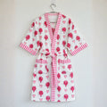Kids Cotton Waffle Bathrobe – Pink Hearts & Lollipop Print | Pink Lemon - image 33