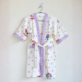 Rainbow & Purple Star Printed Cotton Waffle Bathrobe for Kids - image 16