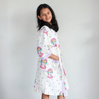 Rainbow & Purple Star Printed Cotton Waffle Bathrobe for Kids - image 17