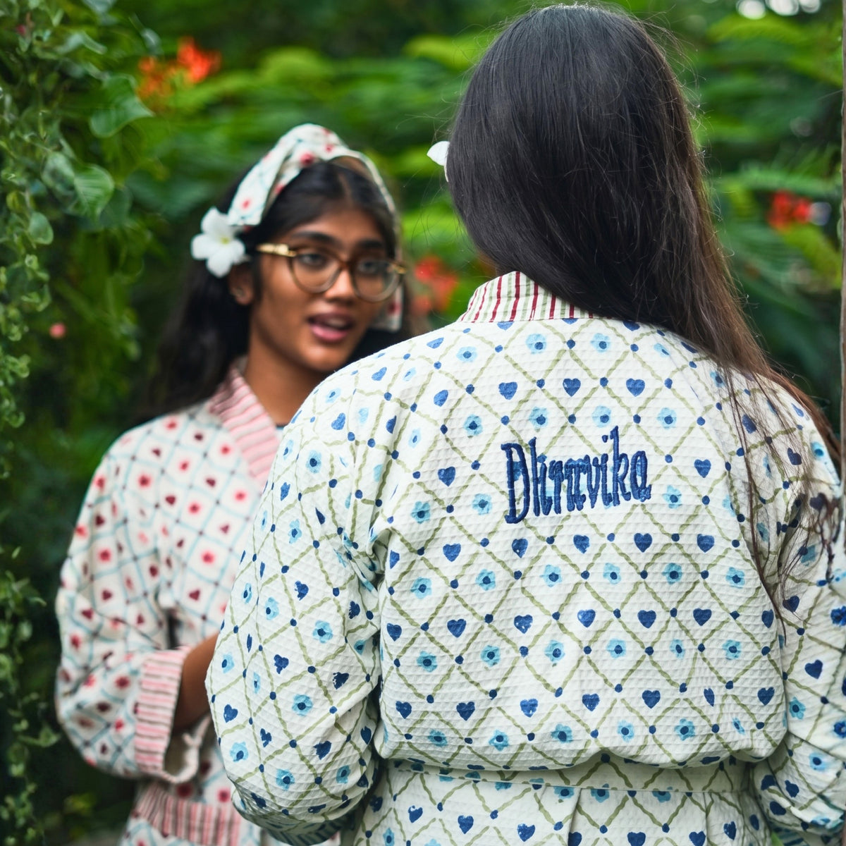 Blue Heart Print Bathrobe for Teenagers – Teen & Tall by Pink Lemon - image 48