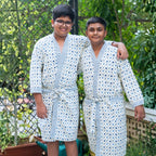 Blue Heart Print Bathrobe for Teenagers – Teen & Tall by Pink Lemon - image 50