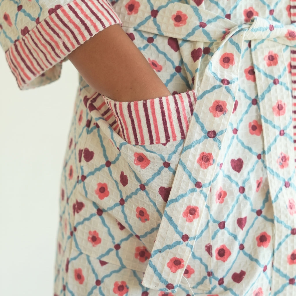 Pink Heart Print Bathrobe for Teenagers – Teen & Tall by Pink Lemon - image 55