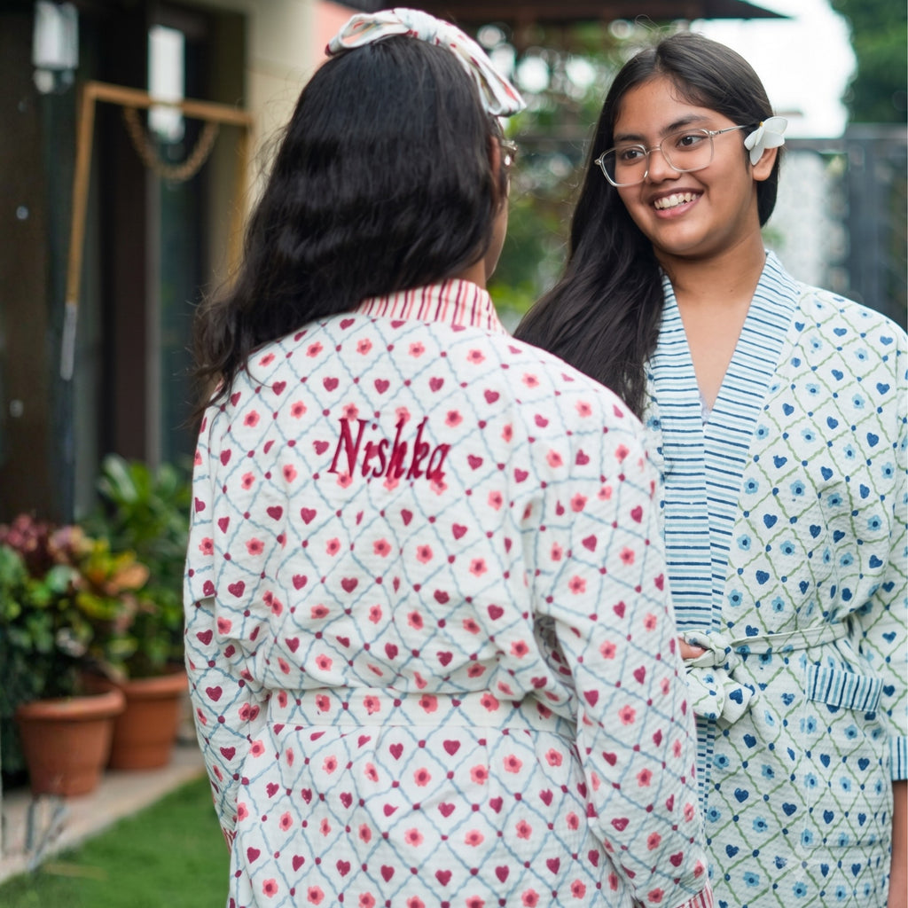 Pink Heart Print Bathrobe for Teenagers – Teen & Tall by Pink Lemon - image 57